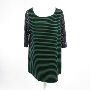 Anthropologie blue 3/4 sleeve dress L